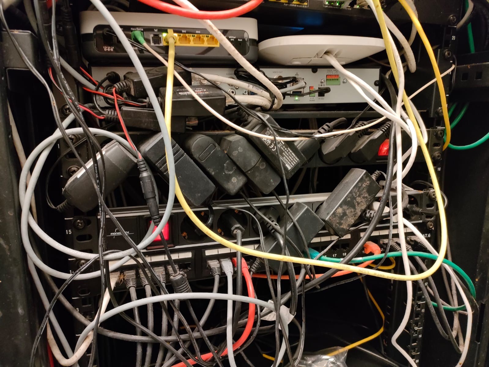 Rack antes de la optimización